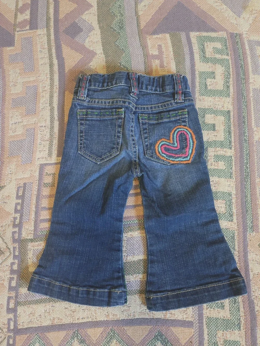 Baby Gap Jeans Colorful Embroidered Size 12-18 Months